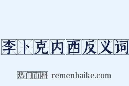 李卜克内西反义词是什么意思的图片